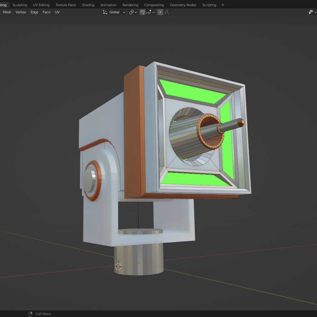 Laser weapon attachment for the player ship.